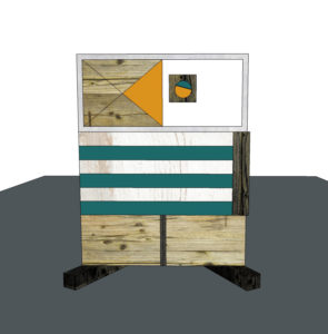 progetto mobile comodino con legno di recupero Laquercia211
