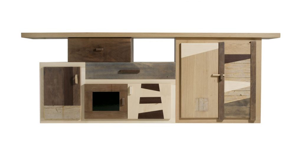 Credenza in legno di acero, noce,rovere, olmo, wenge