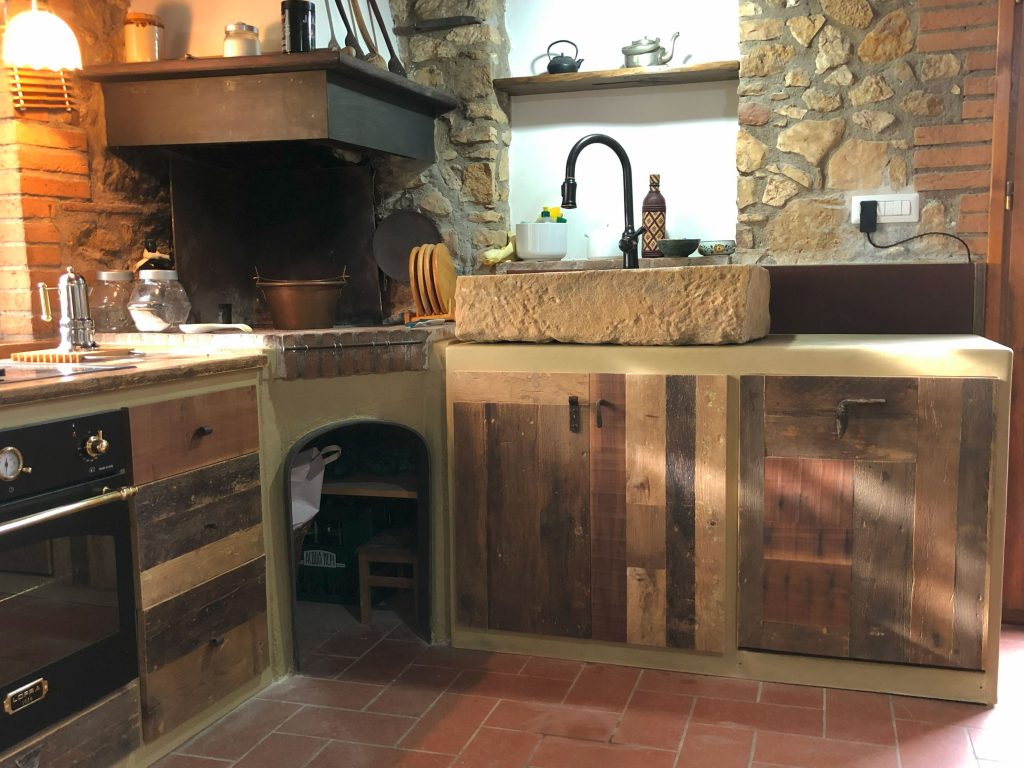 cucina in muratura rustica