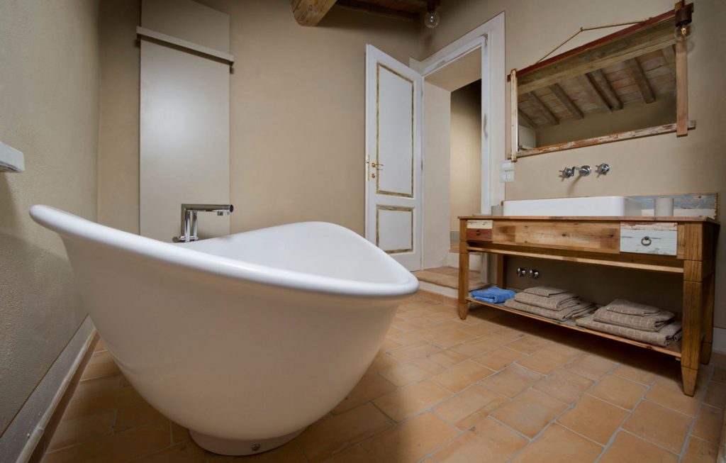 progetto bagno rustico