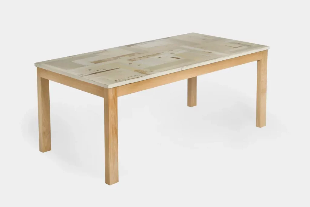 tavolo schabby in legno massello di recupero